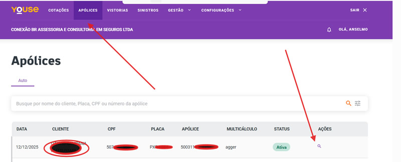 Início do cancelamento