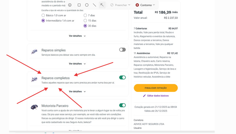 Reparos completos
